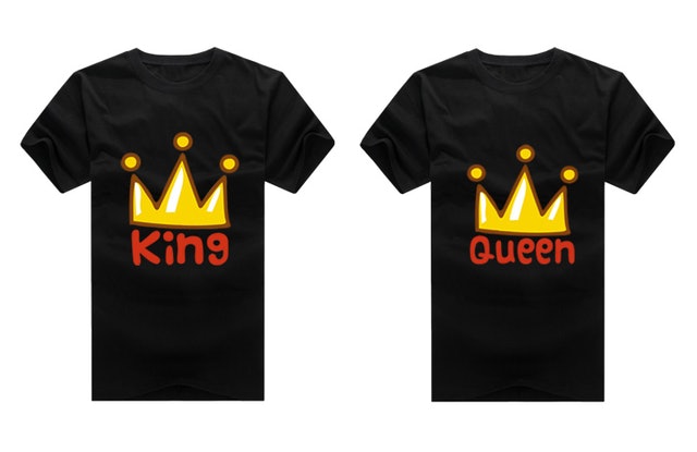 KUSO純棉短T KING QUEEN 1