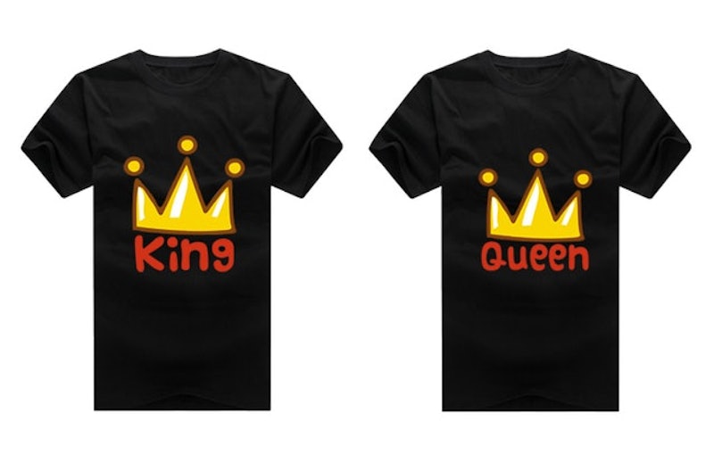 KUSO純棉短T KING QUEEN 1