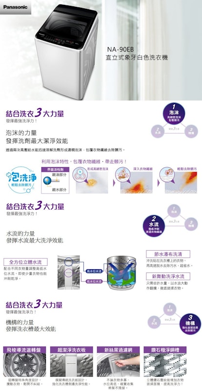 定頻超強淨直立式洗衣機 3
