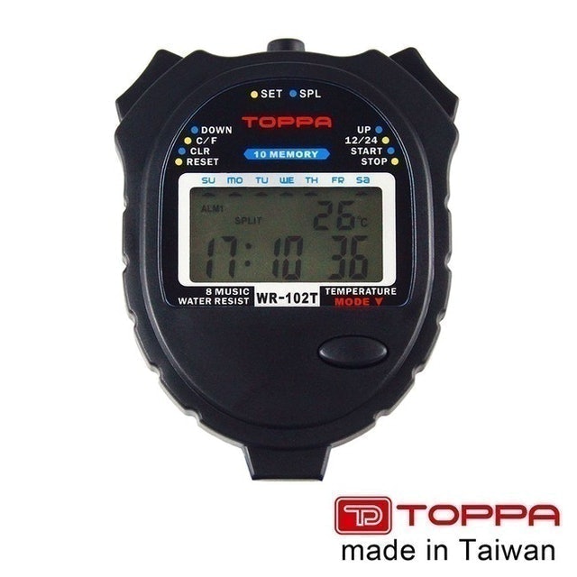 台灣製多功能防潑水運動電子碼表 1