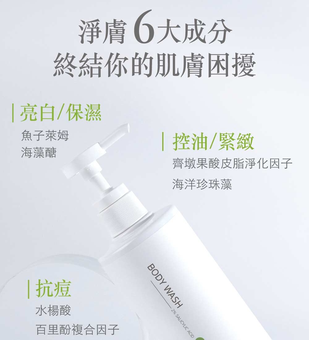 水楊酸抗痘機能沐浴露 2