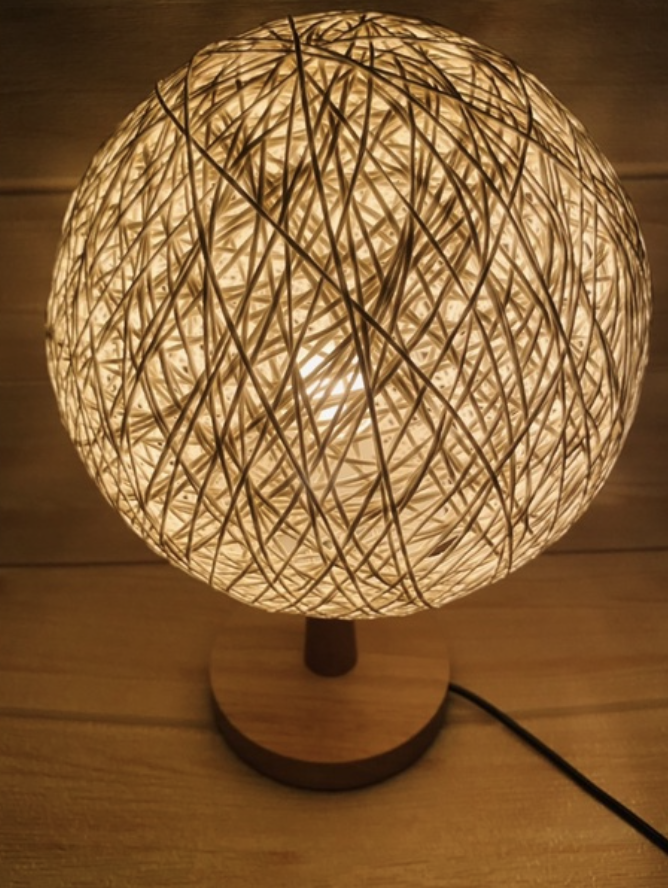 6. rattanll 簡約繽紛木質藤樹檯燈 1