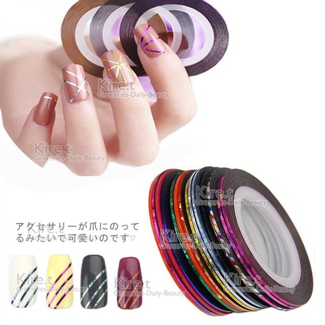 金銀金屬線美甲線圈貼紙 1