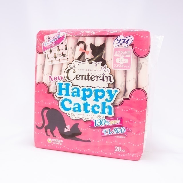 蘇菲 Center-in Happy Catch 貓咪印花衛生棉 日用量多型 1