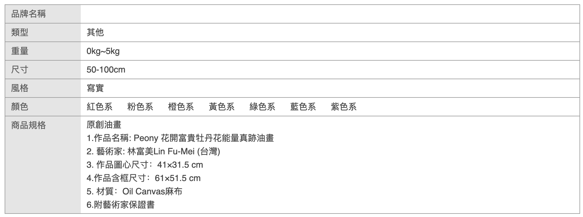 Peony 花開富貴牡丹花油畫 2