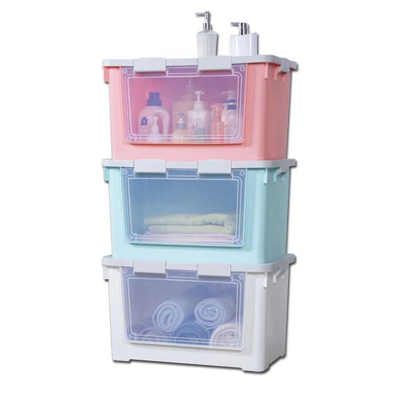 梅莉莎雙開式收納箱附輪70L -1入組 1