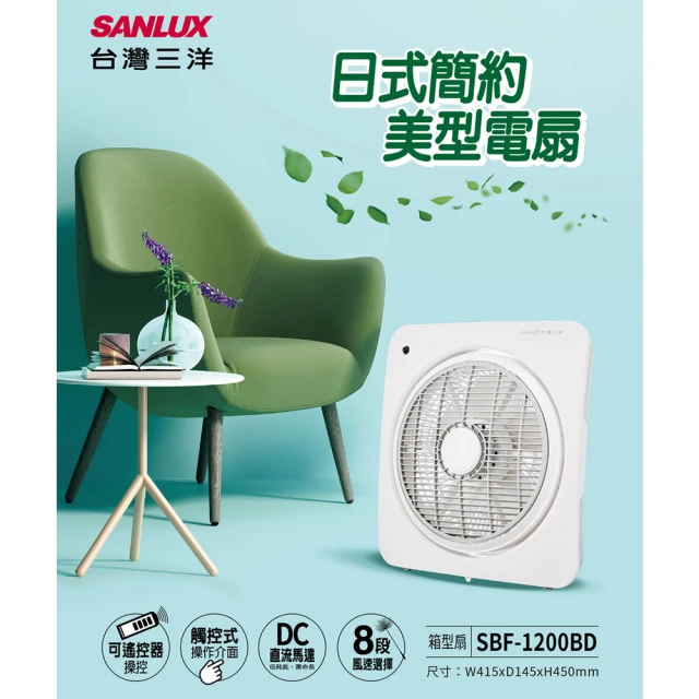 12吋日式簡約美型 DC箱扇  2