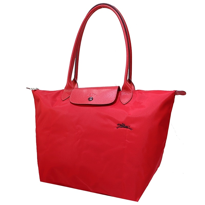 Le Pliage Green 刺繡長把手提水餃包 1