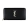 YSL Classic經典銀字LOGO光滑小牛皮拉鍊長夾 1