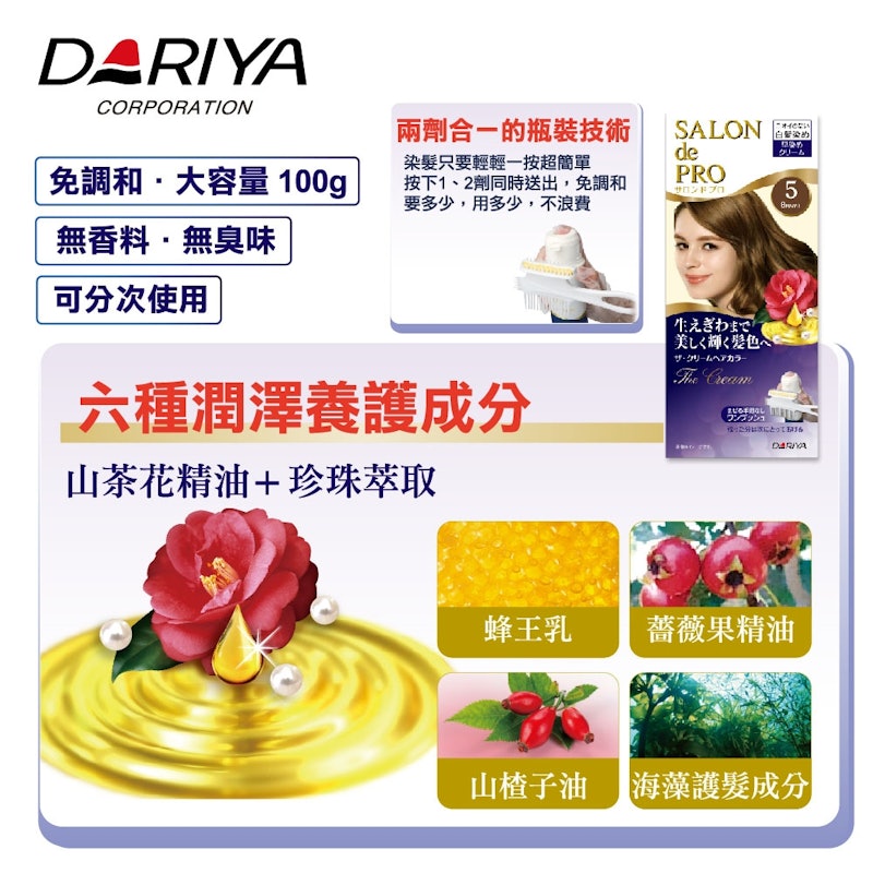 沙龍級白髮專用快速染髮霜 2