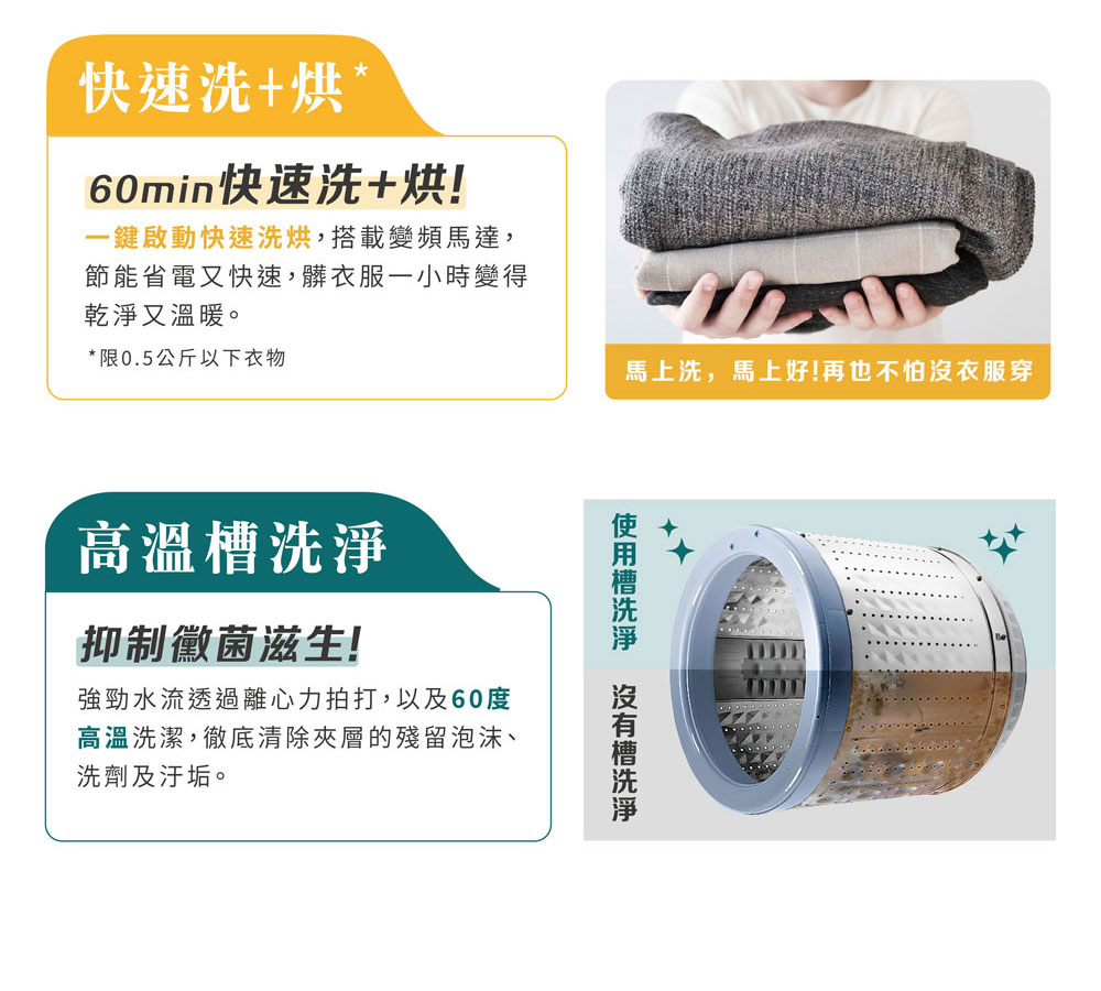 蒸洗脫烘變頻滾筒洗衣機 2