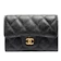 CHANEL 經典金色雙C LOGO 菱格粒紋零錢包 1