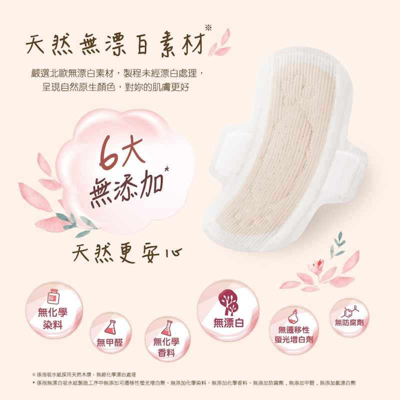 超薄潔翼日用天然原生棉 26cm 2