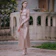 O'MUSES 手工蕾絲亮片金色魚尾長禮服 1