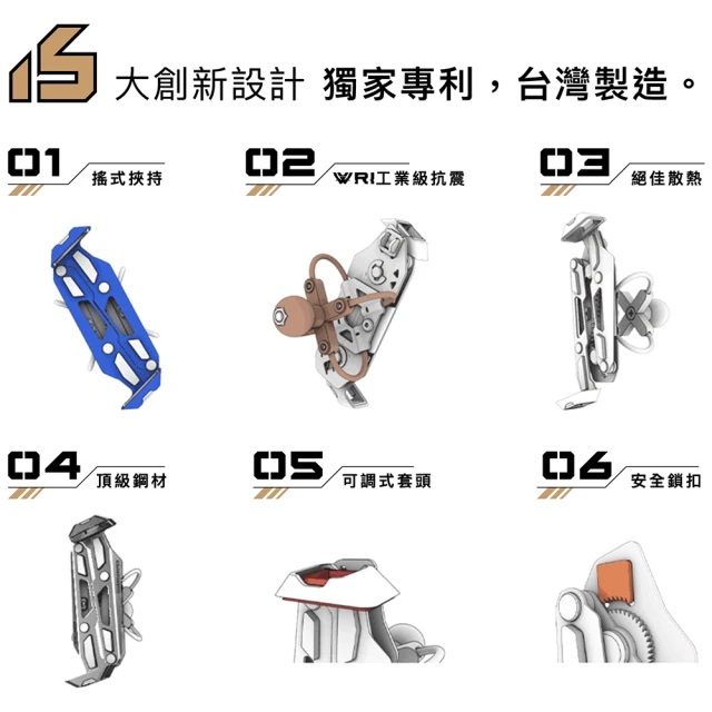 銀刃 4D 專業抗震手機架 3