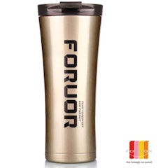 1. FORUOR 金銀物語不鏽鋼真空保溫隨行杯