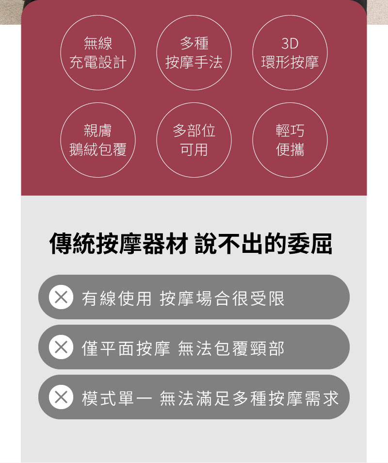 溫揉午睡U型按摩枕 2