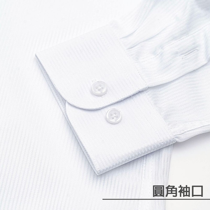 長袖白色抗皺襯衫 2