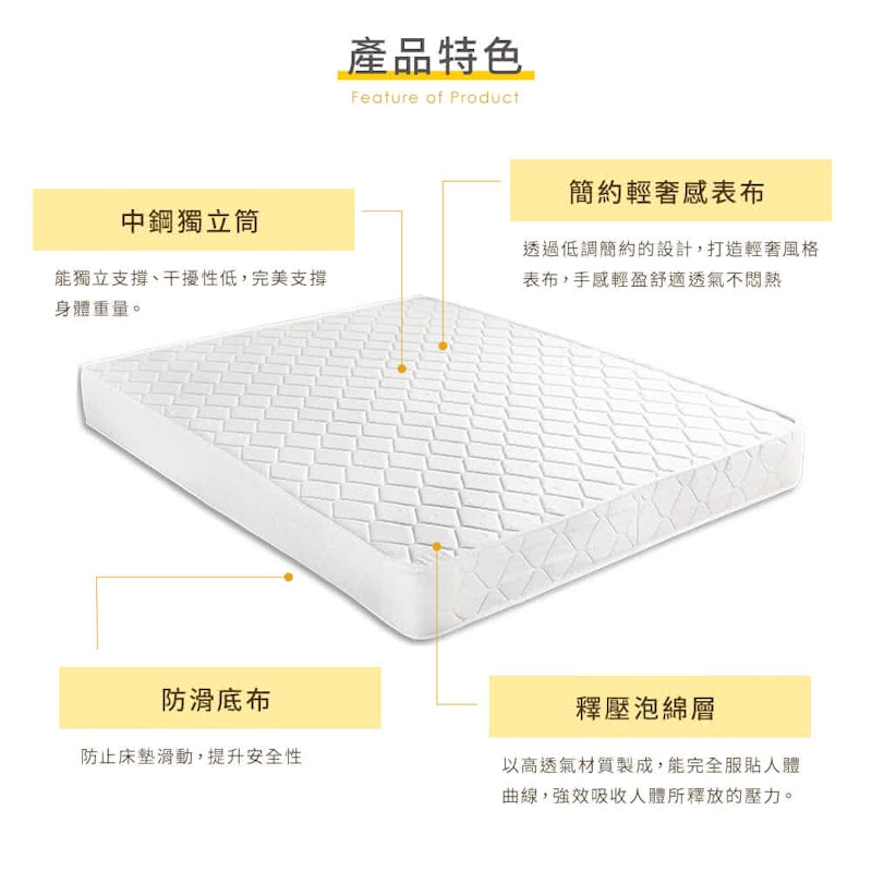 月亮獨立筒雙人床墊 2
