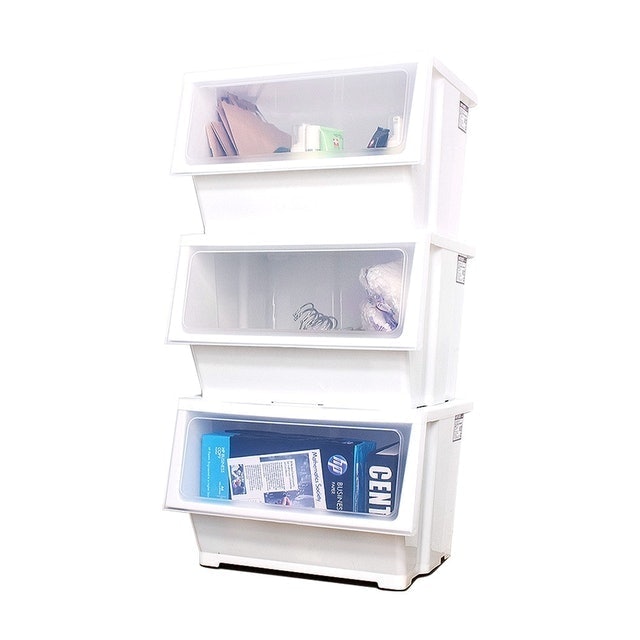掀蓋式可堆疊玩具衣物收納箱 1