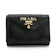 PRADA 經典Logo釦式三折短夾 1