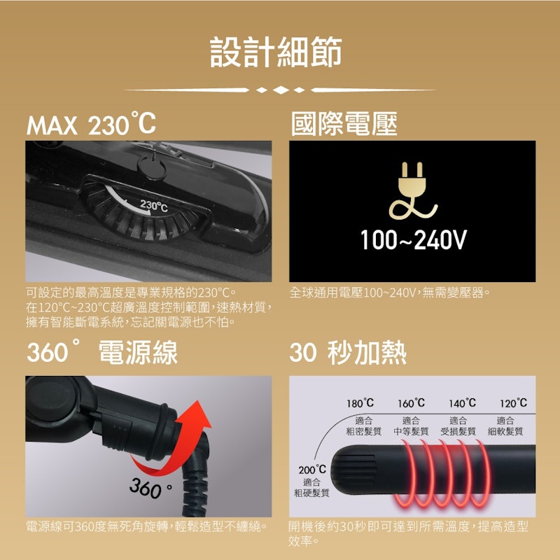 直捲兩用負離子造型夾 2
