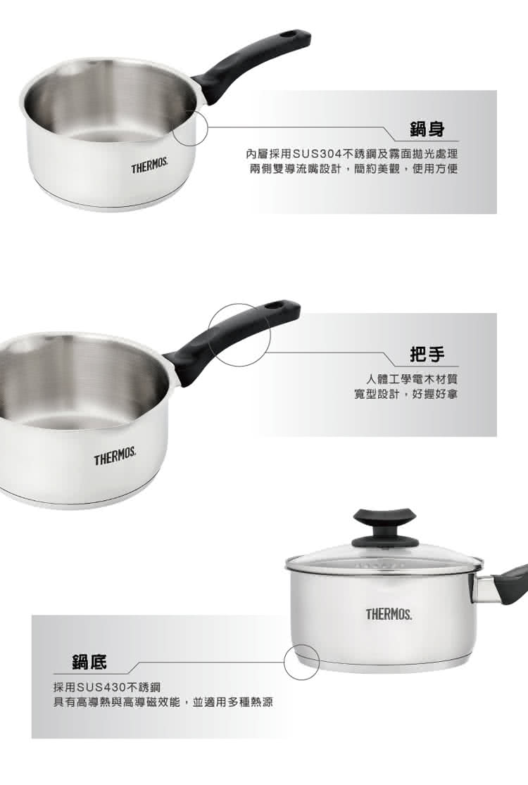 不銹鋼附瀝水蓋雪平鍋 2