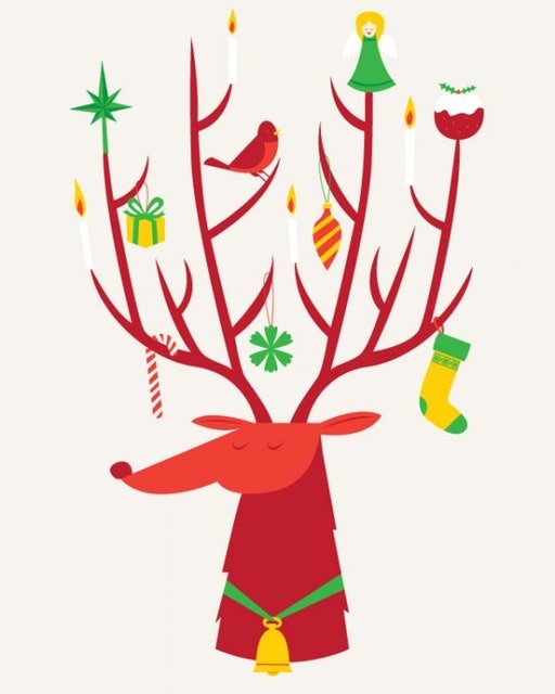 Reindeer 刺青紋身貼紙 1