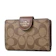 COACH 緹花LOGO防刮皮革釦式中夾 1