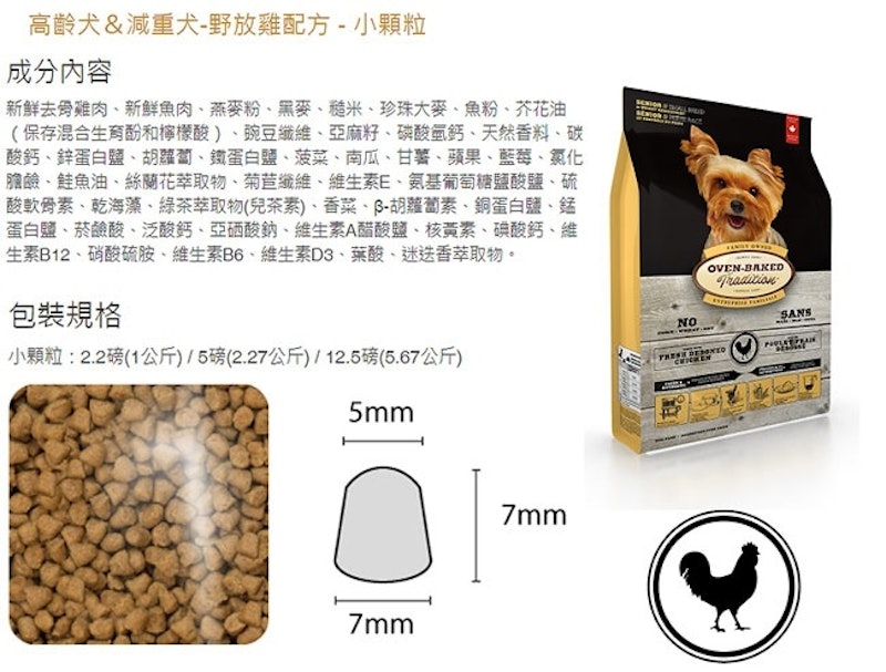 野放雞配方高齡減重犬糧 2