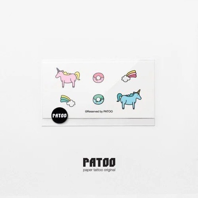 ulzzang 獨角獸紋身貼紙 1