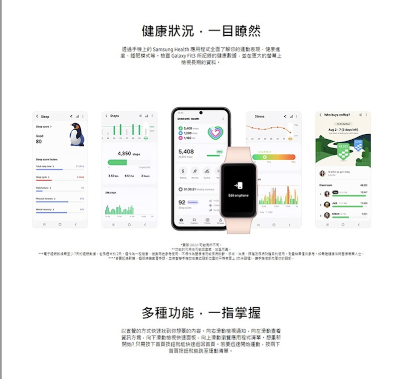 Galaxy Fit3 健康智慧手環 3