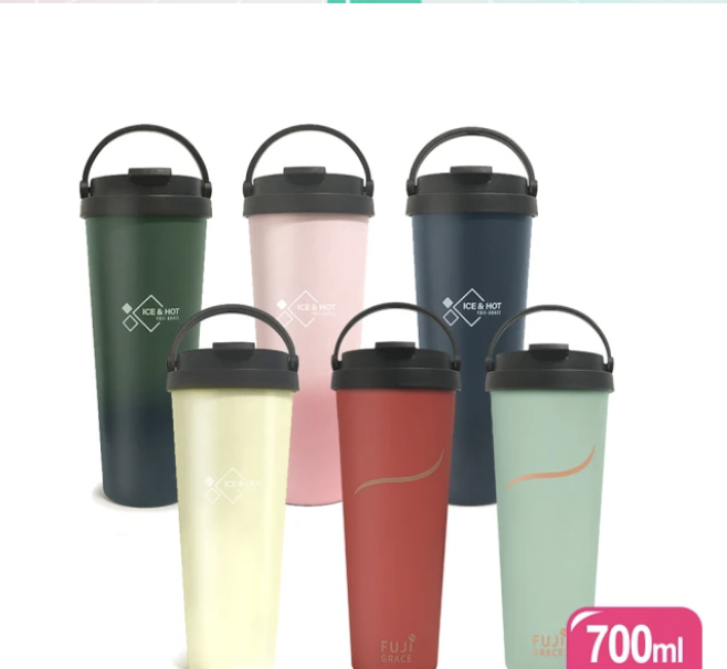 陶瓷噴層手提保溫杯 1