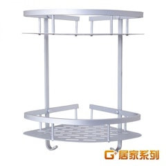 7. G+居家 太空鋁角落雙層收納架