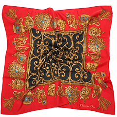 皇家金飾圖紋大絲巾