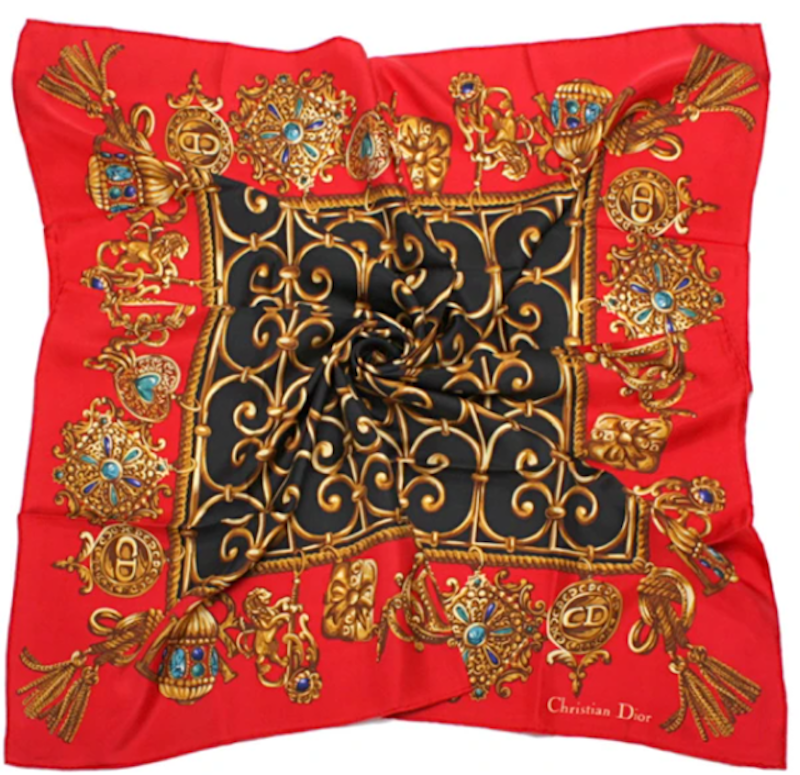 皇家金飾圖紋大絲巾 1
