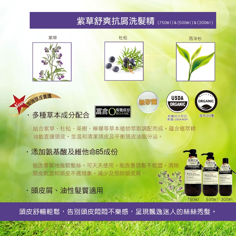 紫草舒爽抗屑洗髮精 2