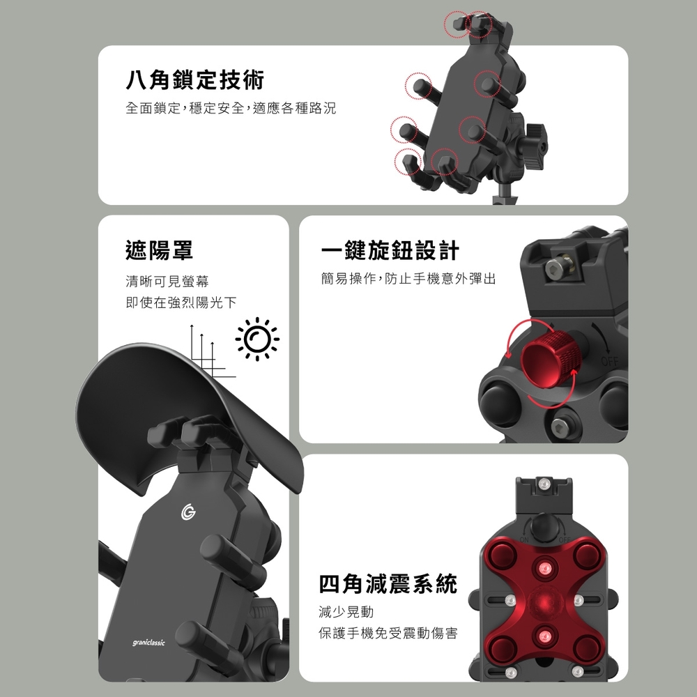 OctaStand 8力架機車手機架 2