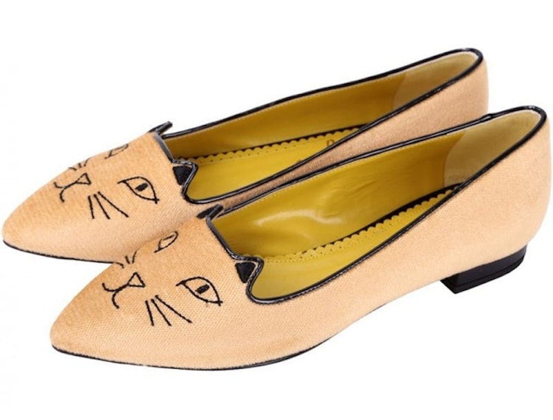 10. Charlotte Olympia Mid-Century 貓咪尖頭平底鞋 1