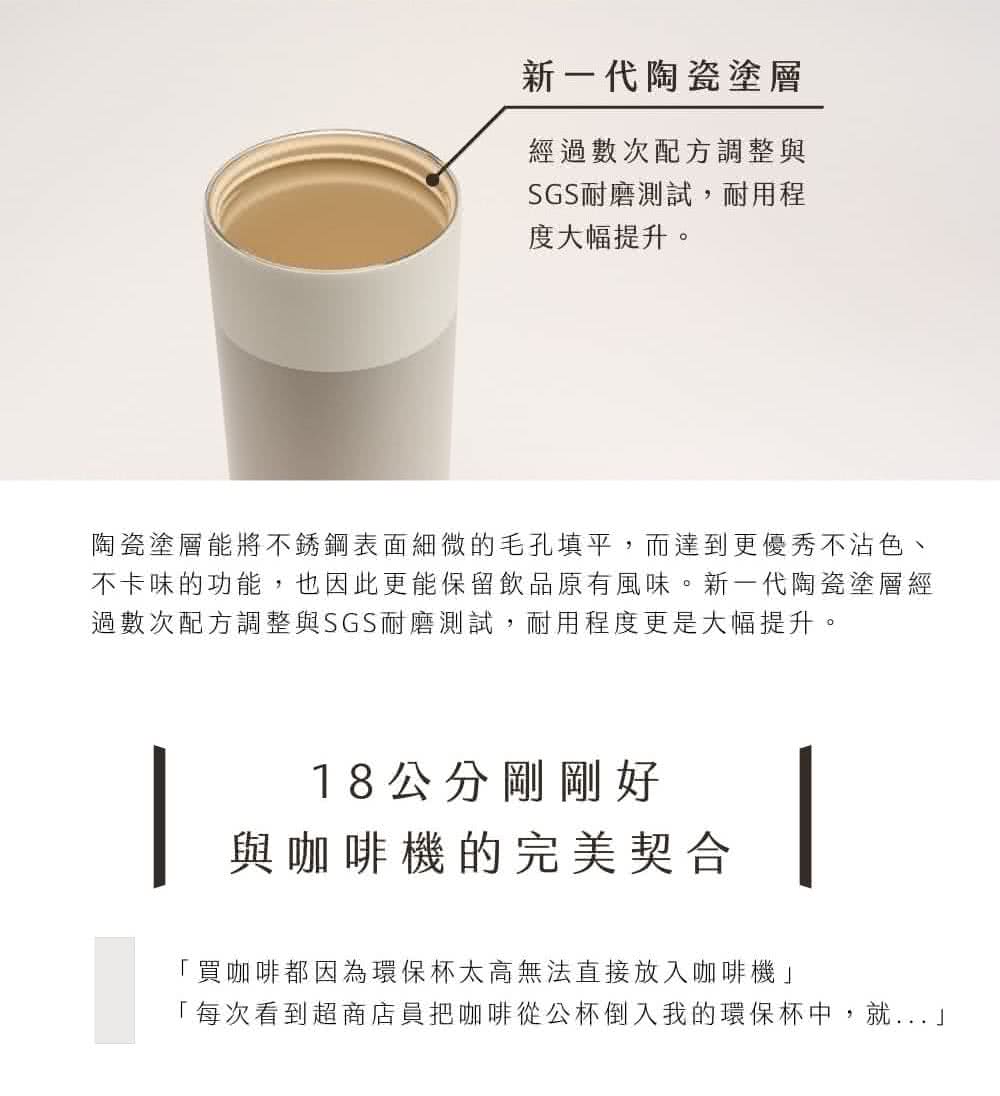  Ricocafe 日日杯陶瓷塗層保溫杯 2