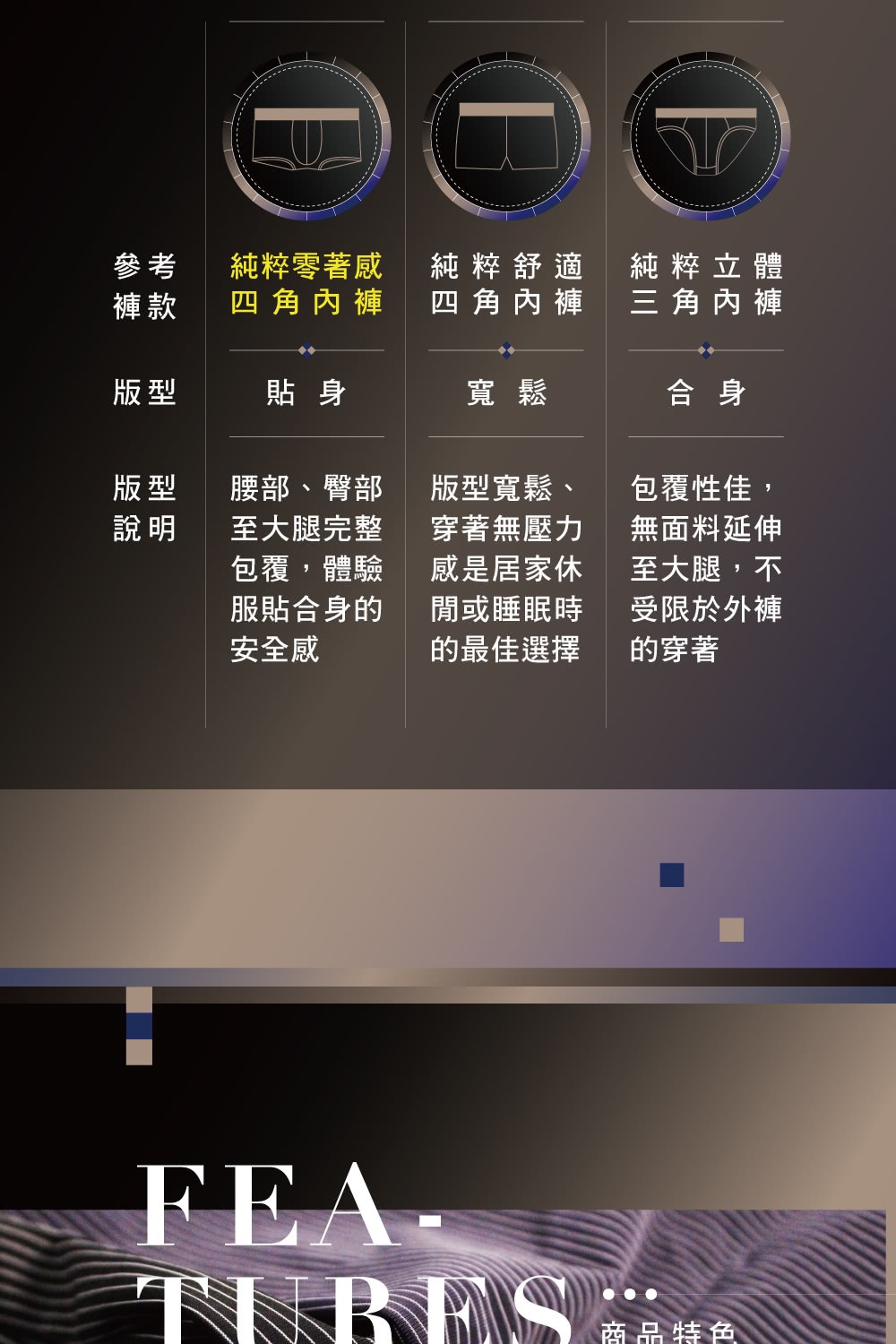 純粹零著感男性四角內褲 2