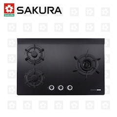 三口雙炫火玻璃檯面爐
