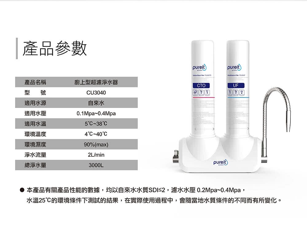 Pureit 廚上型淨水器 3