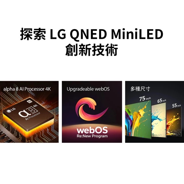 QNED MiniLED 量子奈米 4K AI物聯網智慧電視 2