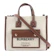 BURBERRY Freya 棉質帆布拼皮革迷你二用托特包 1