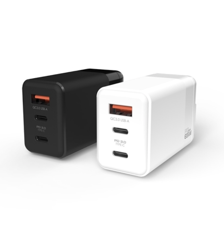 氮化鎵 65W 3孔極速快充頭 1
