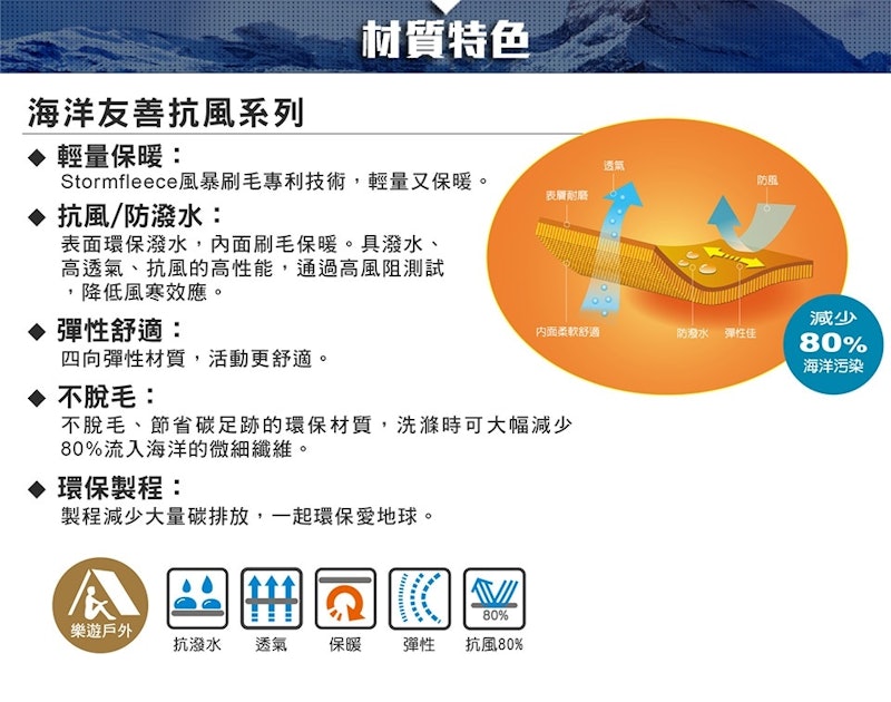 海洋友善抗風彈性長褲 2