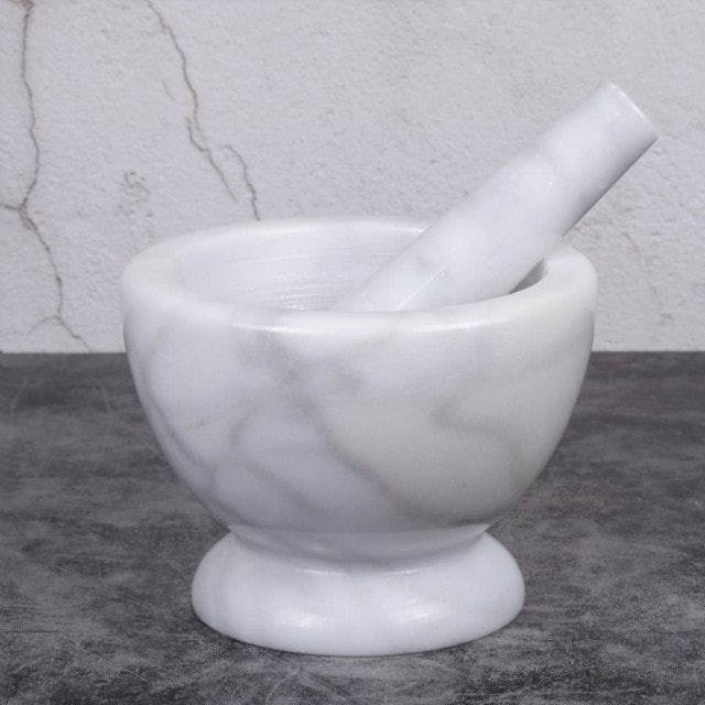 天然白色大理石研磨碗 1