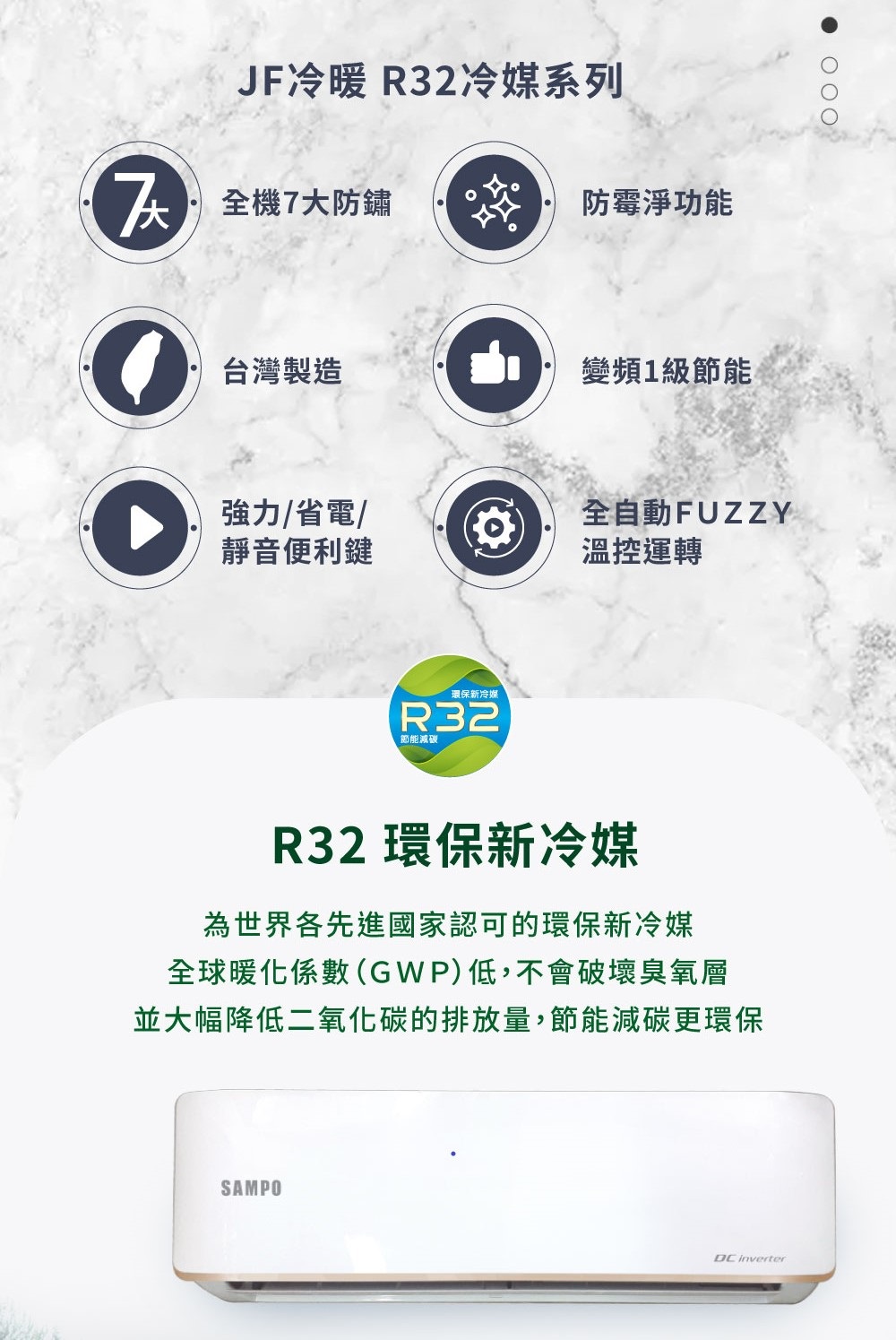 R32一級變頻冷暖分離式空調 2