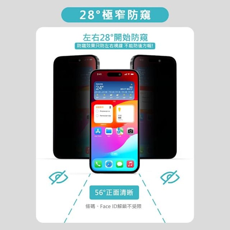 抗藍光防窺玻璃保護貼 2